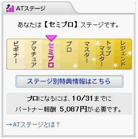 アクセストレード「セミプロ」昇格!